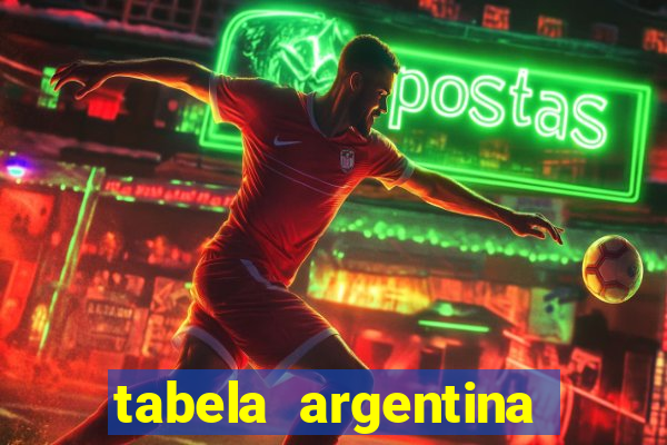 tabela argentina torneo betano